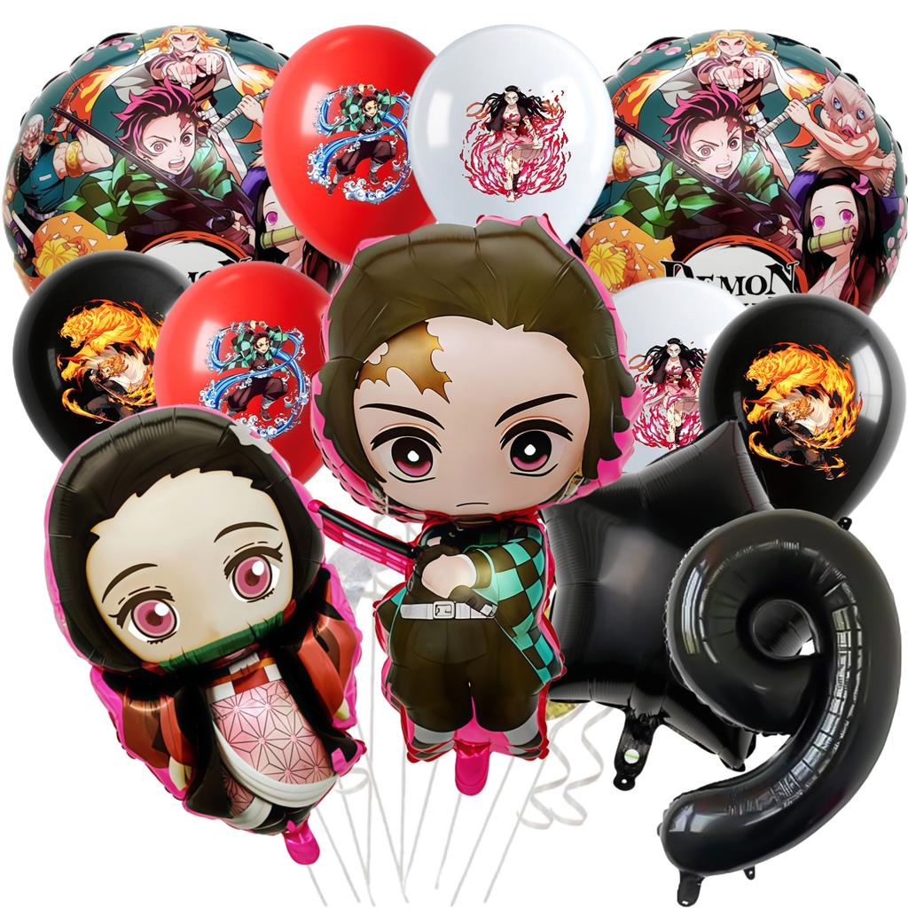 Anime Dämon Geburtstagsparty Dekoration Einweg-Geschirr Teller Tischdecke Becher Serviette Babyparty Kinder Partygeschenke Zubehör