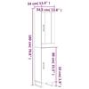 VidaXL Highboard White 34.5x34x180 Cm Engineered Wood 3199193