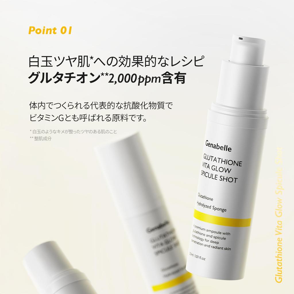 Genabelle Glutathione Vitagalow Spicule Shot Microneedle Glutathione and Korean Cosmetics 30ml, Serum, Vitamins, Cosmetics, Doctor's