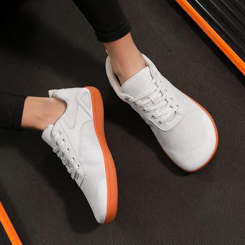 Unisex-Schuhe mit breiter Spitze, einfache, atmungsaktive, rutschfeste Barfußschuhe für den Außenbereich, bequeme Arbeits-, Sport- und Joggingschuhe für Paare