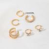 European and American hot-selling simple line diamond-encrusted earbone clip personalized double-layer u-shaped earless earclip earrings 1-piece set