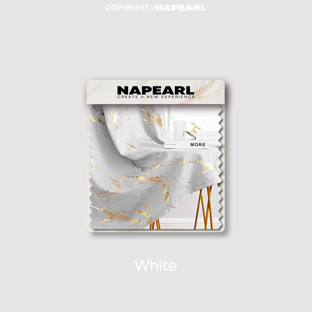 

1 шт. NAPEARL 80% Затемняющие Модные и Минималистичные Шторы с Золотой и Мраморной Текстурой для Гостиной Спальни Балкона Окна Домашний Декор W150cm x L260cm белый