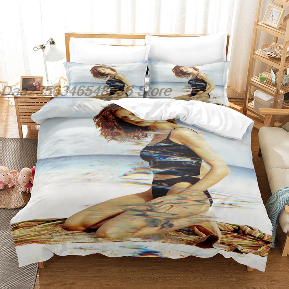 

Комплект постельного белья Bikini Gilr Single Twin Full Queen King Size Bed Set Aldult Bedroom Duvetcover Sets Kawaii Sexy Big Breasts Camas EU single(135x200cm)