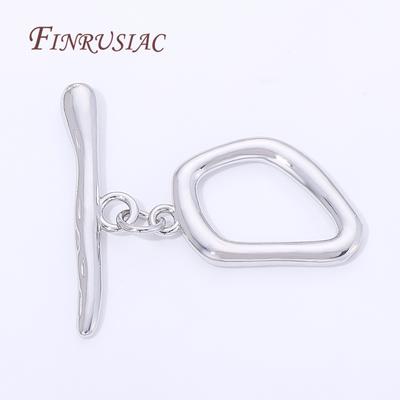 2/4/6Pcs Rhodium Plated Toggle Clasps For Jewelry Making,Necklaces OT Clasps,DIY Clasps Connectors For Bracelets Accessories