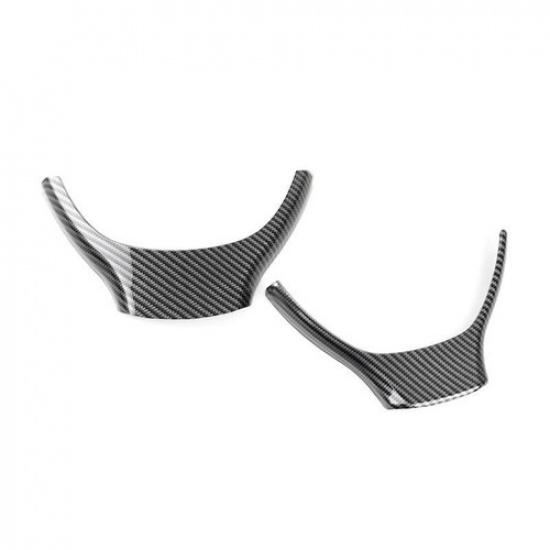 Carbon Fiber Style Steering Wheel Cover Trim For BMW 5 7 Series F10 F11 F01 F02