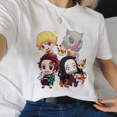 Demon Slayer Printed T-Shirt Harajuku Women's Aesthetic Top T-Shirt Japanese Casual Anime Ullzang Women's T-Shirt Summer T-Shirt