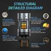 MAXGTRS 2x T20 7443 W21/5W Canbus 3157 LED Double Switchback Amber Dual Color Turn Signal Light T25 P27/7W Bulb 12V