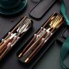 Stainless Steel Travel Cutlery Set: Chopsticks, Spoon, Fork - Ideal for Students and Office Workers