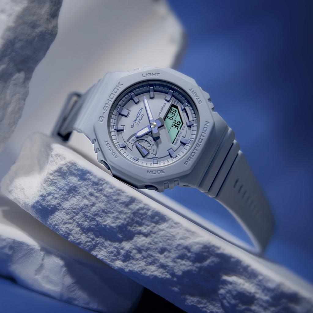 CASIO Women's Liquid Crystal/Analog Dual Display Series Blue Watch GMA-S2100BA-2A2PR
