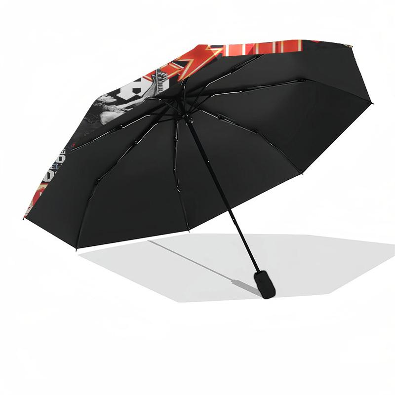 1pc AC/DC Highway To Hell Automatic Open, Windproof, Compact Travel Umbrella, Gift for Birthday, Christmas, Business 93021