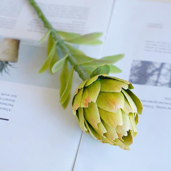 Artificial Artichokes Realistic Fake Protea Cynaroides Home Wedding Party Table Centerpiece Floral Arrangement Indoor Outdoor Faux Flower Decoration