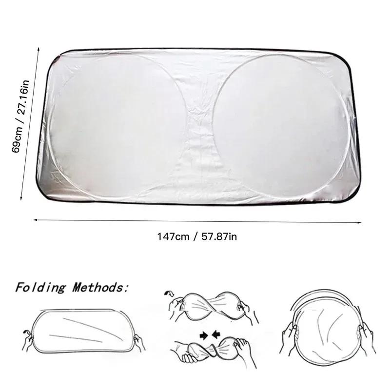 2025 New Car Sun Shade Protector Parasol Auto Front Window Sunshade Covers Interior UV Ray Windshield Protection Car Accessories