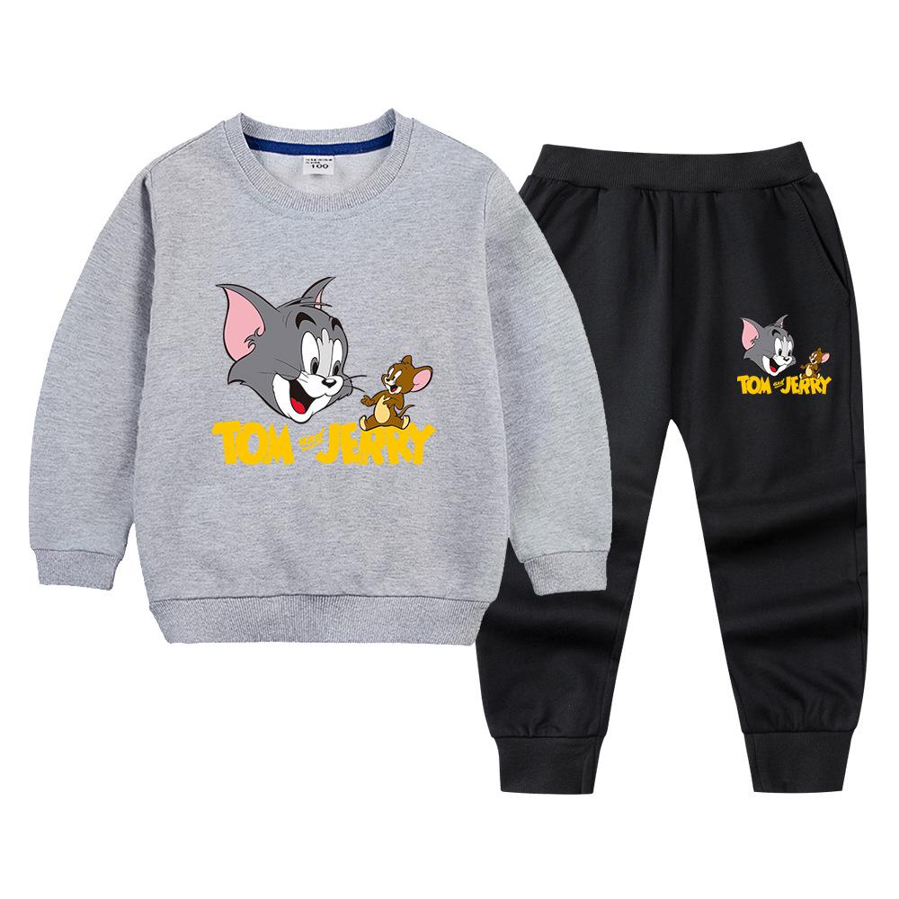 Autumn 2022 Kids' Sweatshirt and Pants Set: Stylish Casual Two-Piece for Boys and Girls