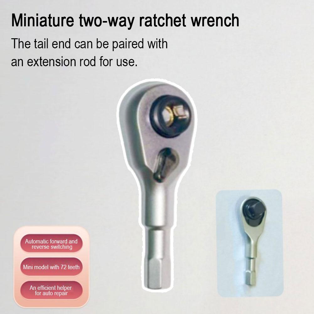 72 Teeth Mini Hex Socket Wrench Double-head L-shaped Ratchet Wrench Auto Repair Tool Universal Car Repairing Hand Tool Set