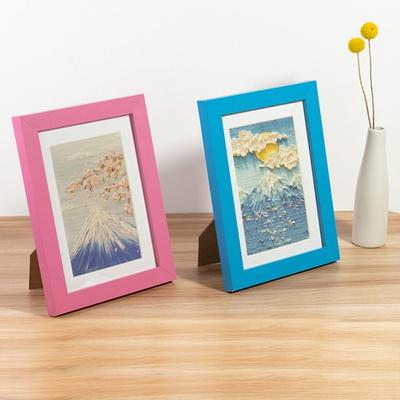 INS Colorful Photo Frame Drawings Handcraft Picture Frame DIY Multi Size Display Holders Desktop