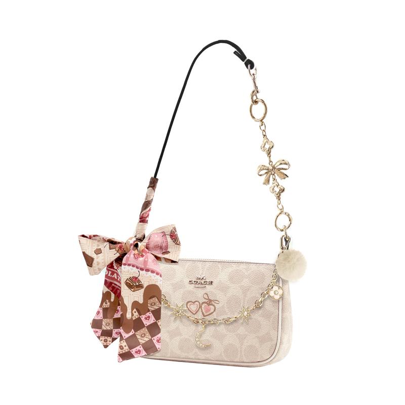 Coach Schultertasche [Maßgeschneiderte Tasche] Nolita 19 Prinzessinnen-Stil literarischer Klassiker Mode vielseitig Kandierte Kirschen Basis-Paket (Tasche + Staubbeutel)