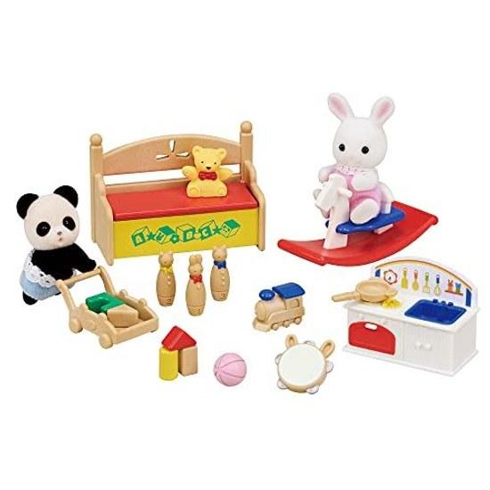 Sylvanian Families DollFurniture Set Toy Full - White RabbitPanda Baby DF-20