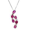 NON BRAND - Ruby 0.8ct Diamond PendantNecklace K18WG/Ruby Array