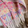 Scarf women's outer with ethnic style imitation cashmere shawl desert seaside travel warm cashew flower scarf thin