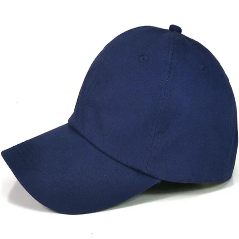 Spring and Summer Fashion Unlined European and American Casual Baseball Cap Soft Pure Cotton Sun Hat Arc Solid Coloradjustable