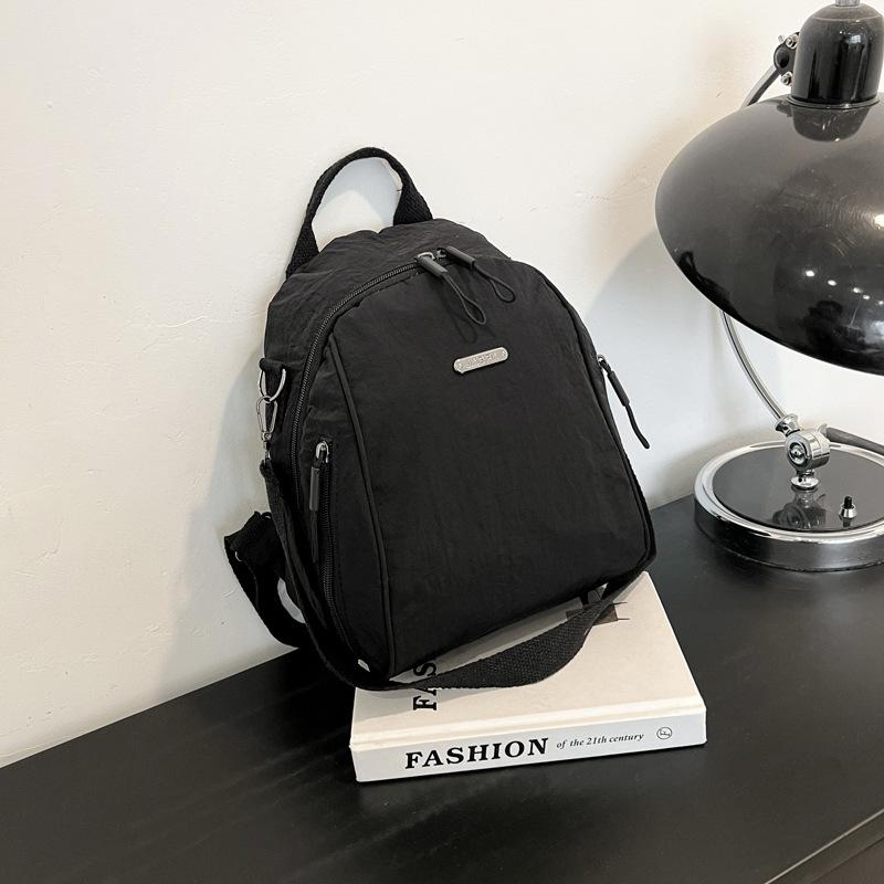 

Летний популярный модный универсальный простой однотонный студенческий школьный рюкзак для выхода в свет, для поездок на работу, универсальный рюкзак для женщин чёрный