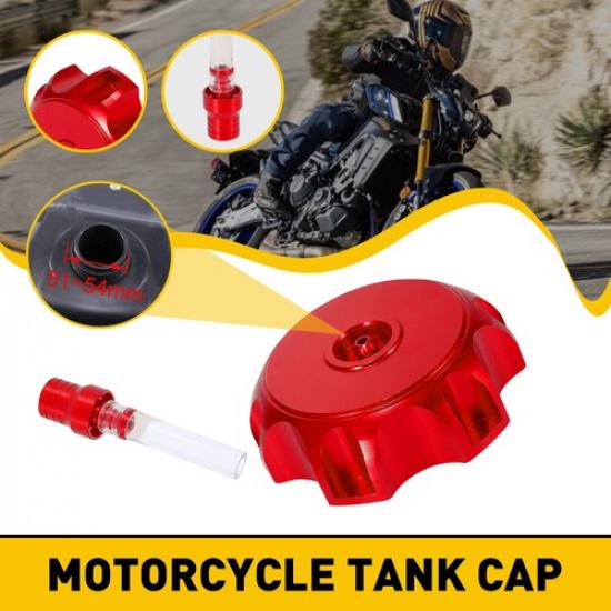 Motorcycle Red Gas Fuel Tank Cap Vent Air Valve Breather Tube Pit Dirt Bike