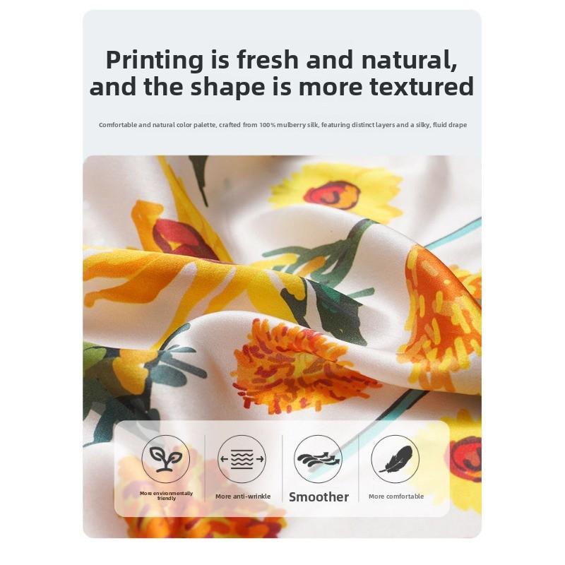 Silk Scarf - Women's Spring New Arrival - Professional Printed 70% Silk Square Scarf