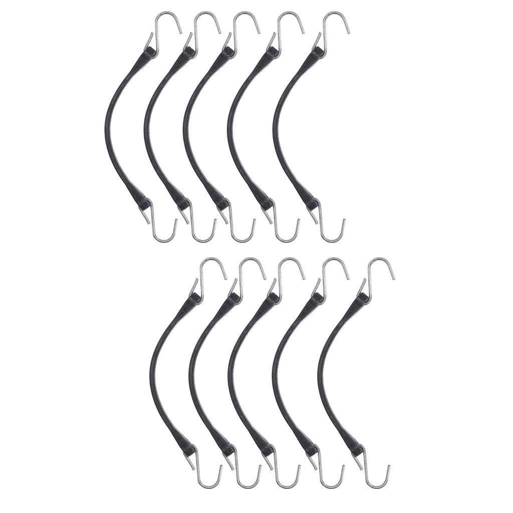 10 Pcs Truck Tie Down Cord 10in Heavy Duty Motorcycle Trailer Tow Rope Bungee Cord Tarp Straps with Hook