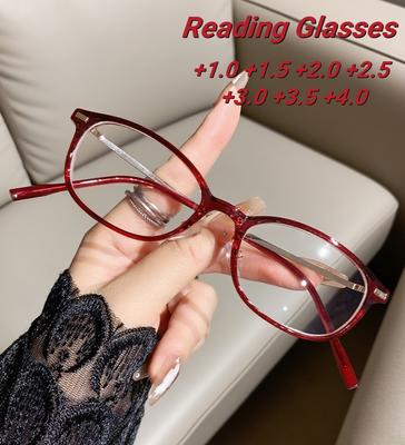 New Fashion Round Frame Women Presbyopia Glasses Ultra Light Retro HD Anti Blue Light Comfortable Personalized