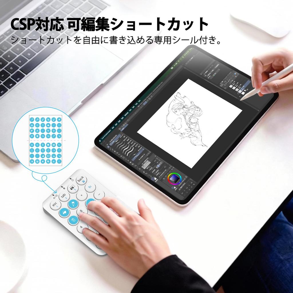 iClever KP08Pro Numeric Keypad, Bluetooth Wireless Number Keyboard, Pairs with up to 3 Devices, Ultra-Thin, with Tab Key, Bluetooth Wireless Number Pa