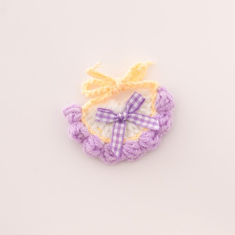 Hand-Knit Peanut Penguin Hat Bib Doll Clothes Set - Crossbody Bag Drool Bib Accessory Skirt for 20cm Dolls