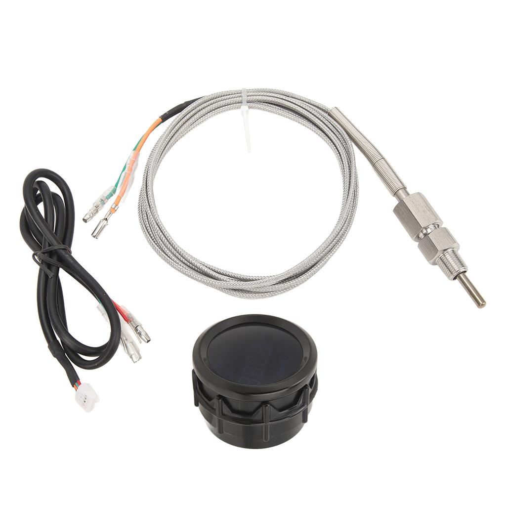 Teploměr výfukových plynů 52mm Vysoká přesnost Univerzální montáž 12V 200 až 1300 stupňů Celsia Digitální EGT metr