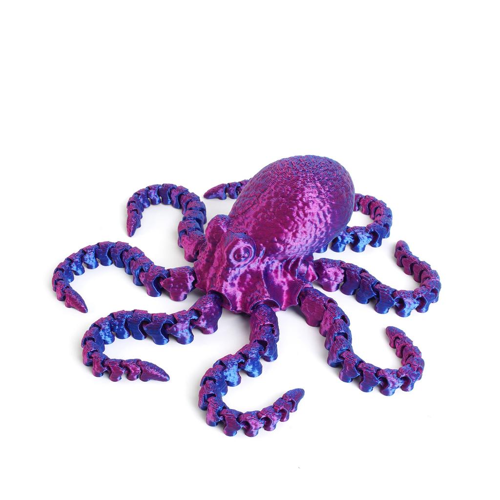 3D Printed Octopus Sea Animal Fidget Toys with Tentacles Stuff Things Flexible Reptiles Action Figures Cool Skeleton 15cm
