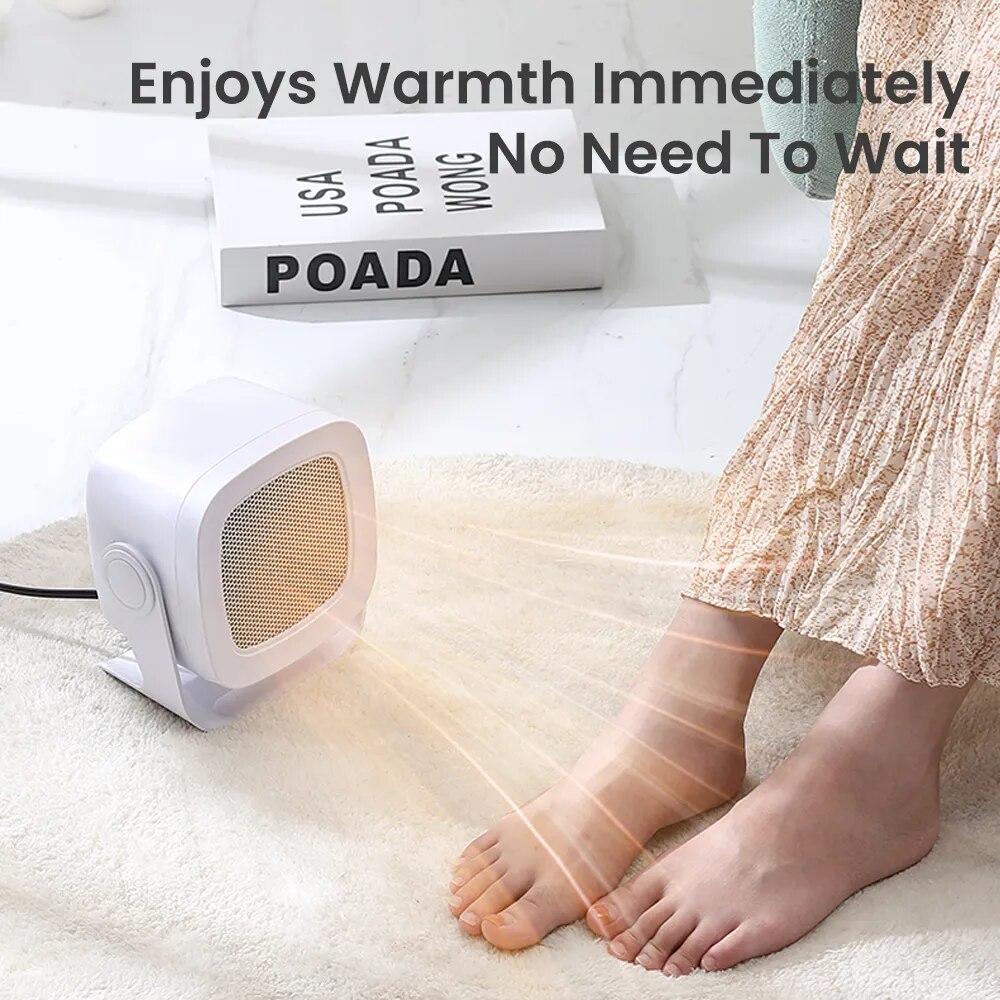 Hot Selling Desktop PTC Heater Portable Mini Electric Hand Leg Feet Warmer Warm Air Blower Fan Heater