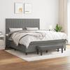 3136774 vidaXL Divan Bed with Mattress Dark Grey 180x200cm Fabric