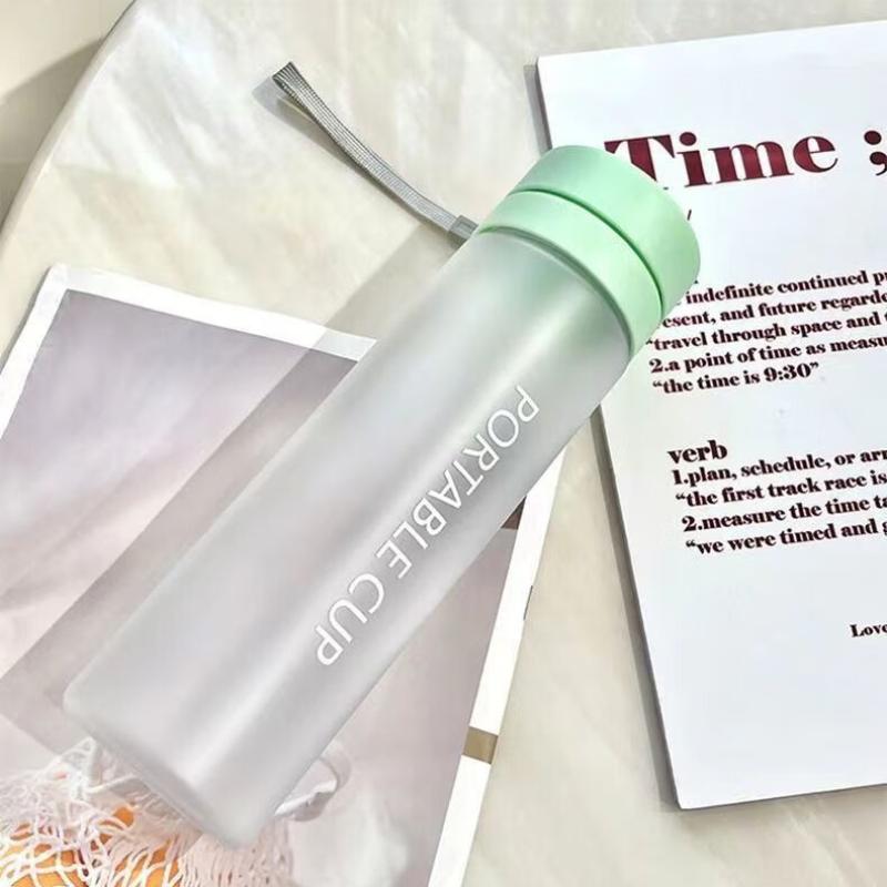 Summer Plastic Cup Large Capacity Portable Kettle With Rope Outdoor Tea Separation Sealed Leakproof Water Bottle