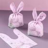 50Pcs Party Favors Cookie Candy Bags Carton Snack Packing Supplies Rabbit Ear Bags  Easter Party