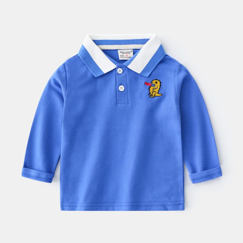 Children's Clothing Babies' Long Sleeve T-shirt Bottoming Shirt Boys' Lapel Polo Tops Spring and Autumn Baby Boys' Casual Clothes