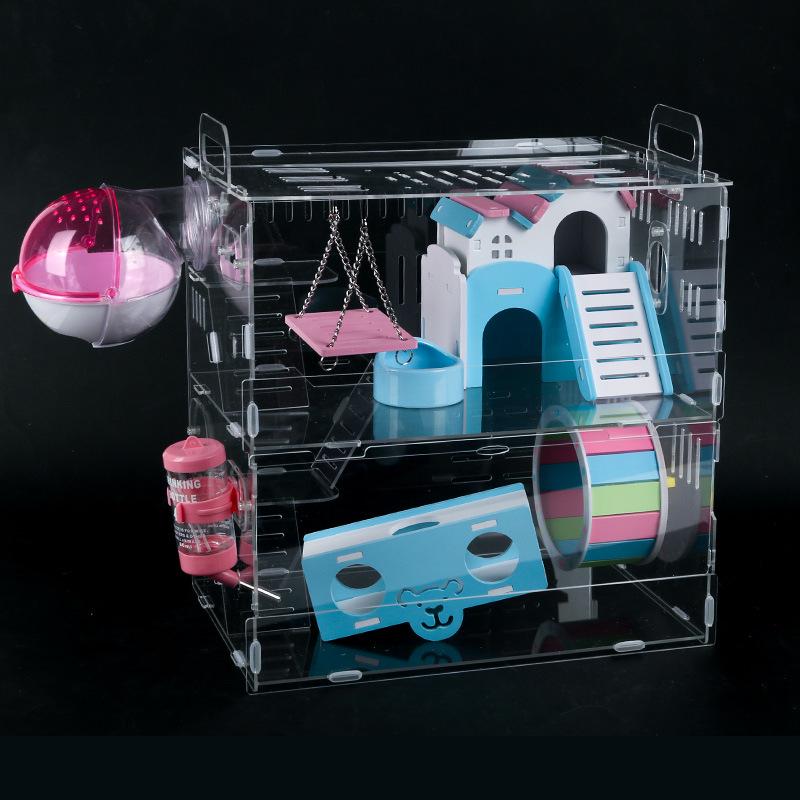 Large Basic Hamster Cage Villa Castle for Golden Hamsters