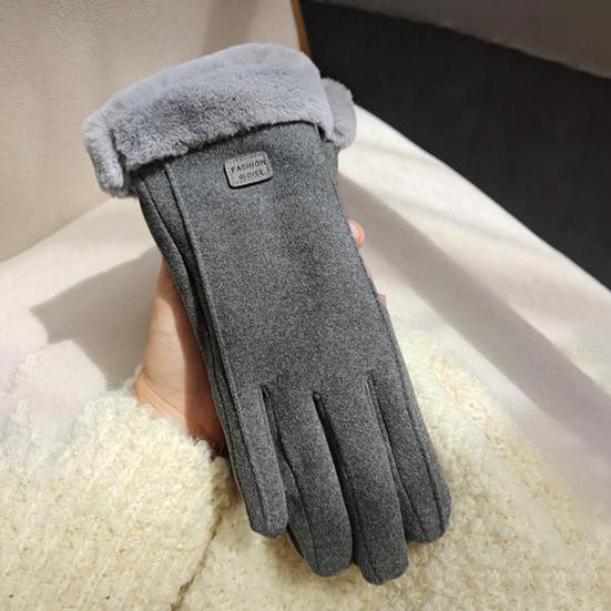 Women Winter Gloves Fleece Lined Touchscreen Gloves Thickened Warm Full Finger Windproof Gloves