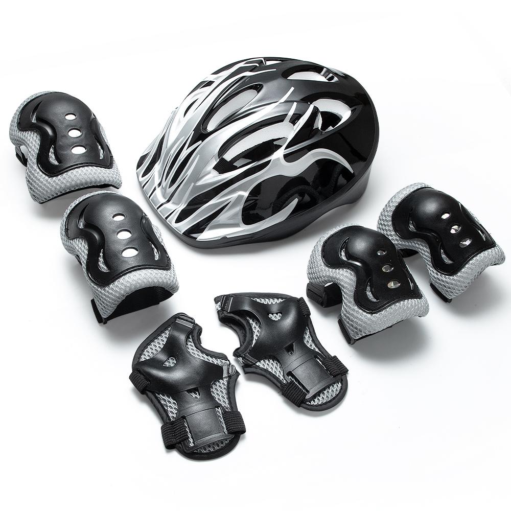 7PCS Adjustable Kids Toddler Helmet with Knee Pads,Elbow Pads & Wrist Guards,Bike Helmet for Skateboard,Skating,Biking,Cycling