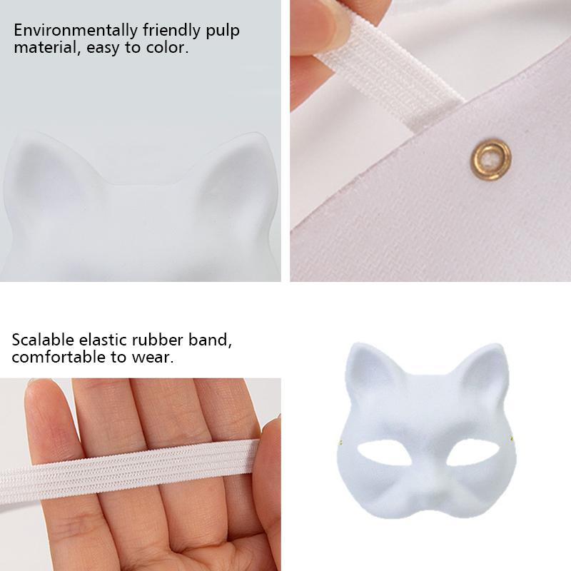 17 szt. Ręcznie Rysowane DIY Prezenty Świąteczne Zwierzę Kot Lis Maska DIY Graffiti Maska na Pół Twarzy Impreza Dostępnych Wiele Opcji