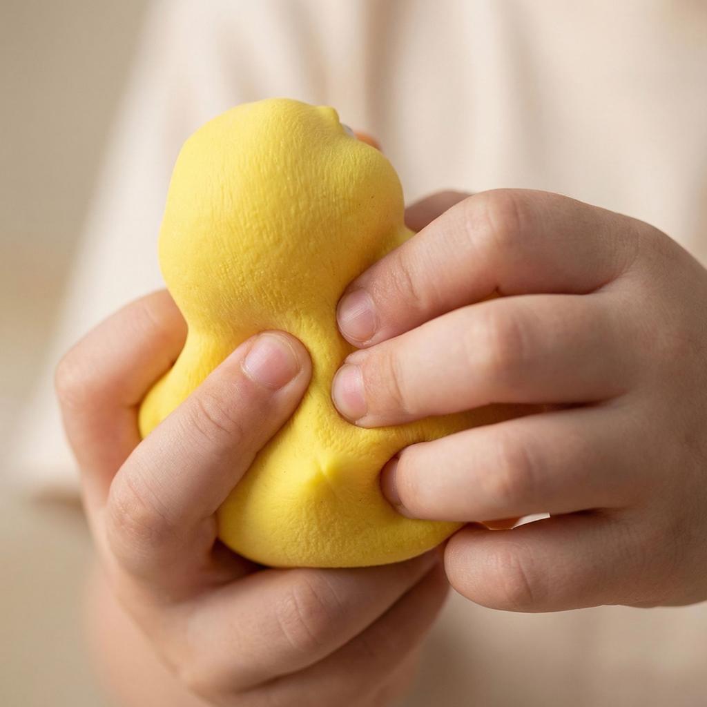 Soft Toy Realistic Duck Figurine Squeezable Animal Model for Kids Bath Playroom Decor Collectible Display