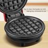 Elektrischer Mini-Waffelmaker Doppelseitige Heizung Hausgemachtes Frühstücks-Röster Küche Kleine Dessert-Kochmaschine