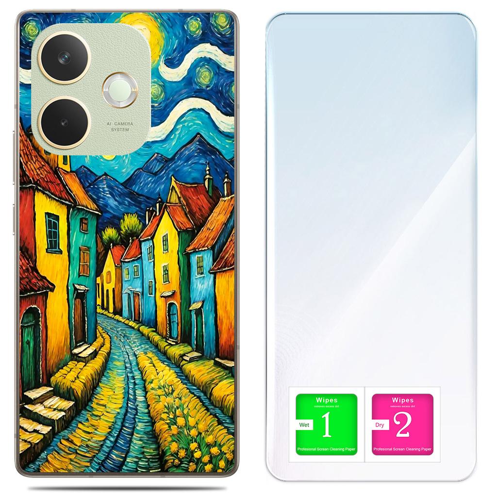 Etui Do Oppo A5 Pro Obudowa Foto Case Plecki Grafika Art + Szkło 9H