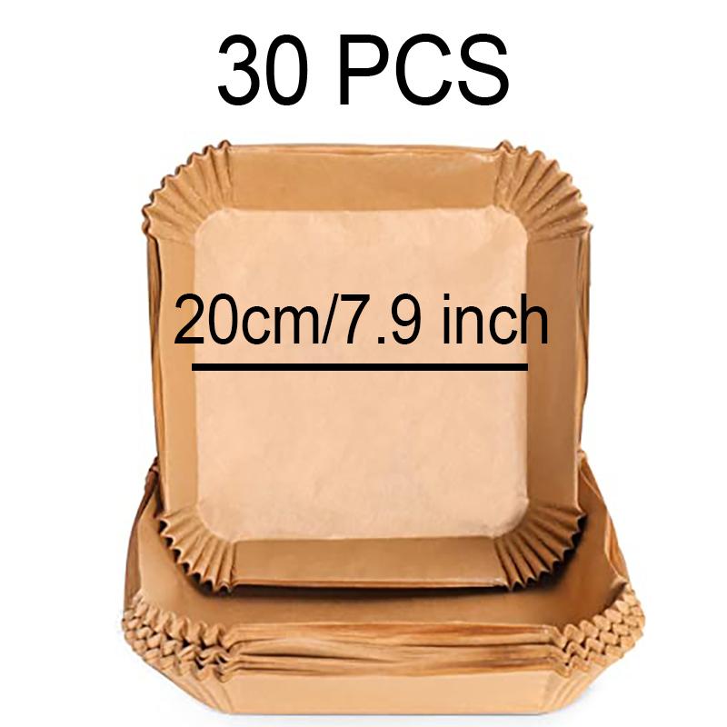 Large Air Fryer Disposable Paper Liner 23cm Non-stick Airfryer Parchment Special Baking Paper for 3-10QT Cooking/Steaming Basket
