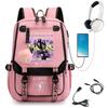 Katseye Music K-Pop Girl Group Print School Backpack for Teens Students Lightweight Water-Resistant Large Capacity Bookbag