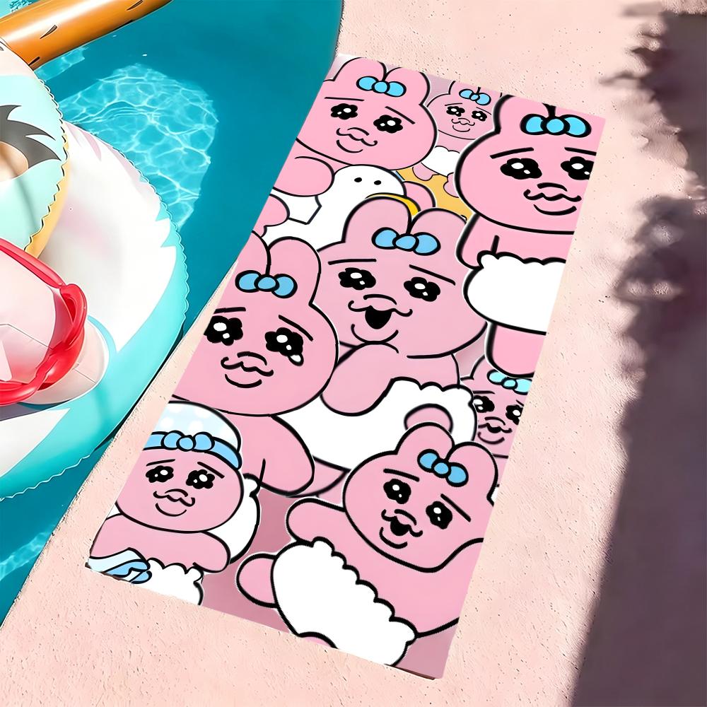 Character O-Opanchu Usagi Towel Microfiber beach towel, quick-dry, sand-free, ultra-fine fiber, super soft.