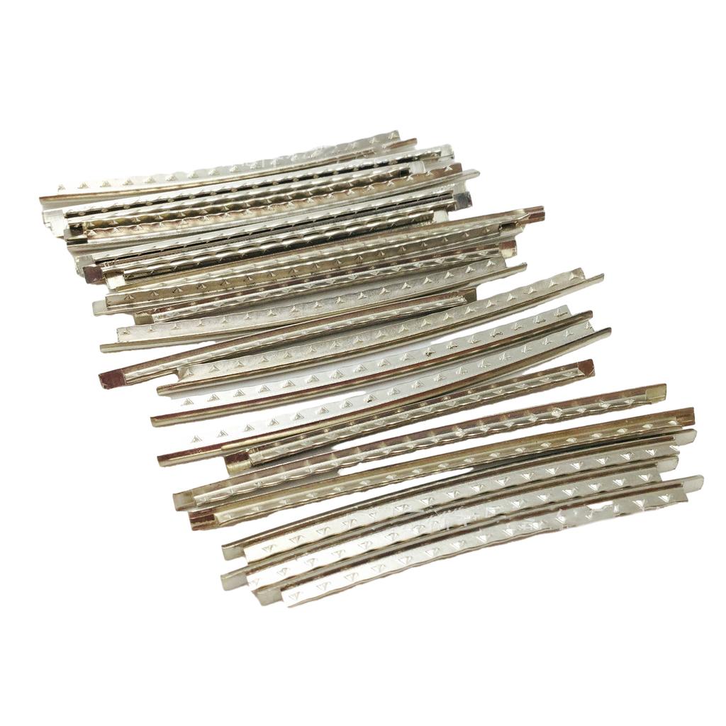 Pack of 24Pcs Silver Electric Guitar Fret Wire Guitar Fretboard 24 Fret 2.4/2.7/2.9mm for Guitar Fingerboard Replacement