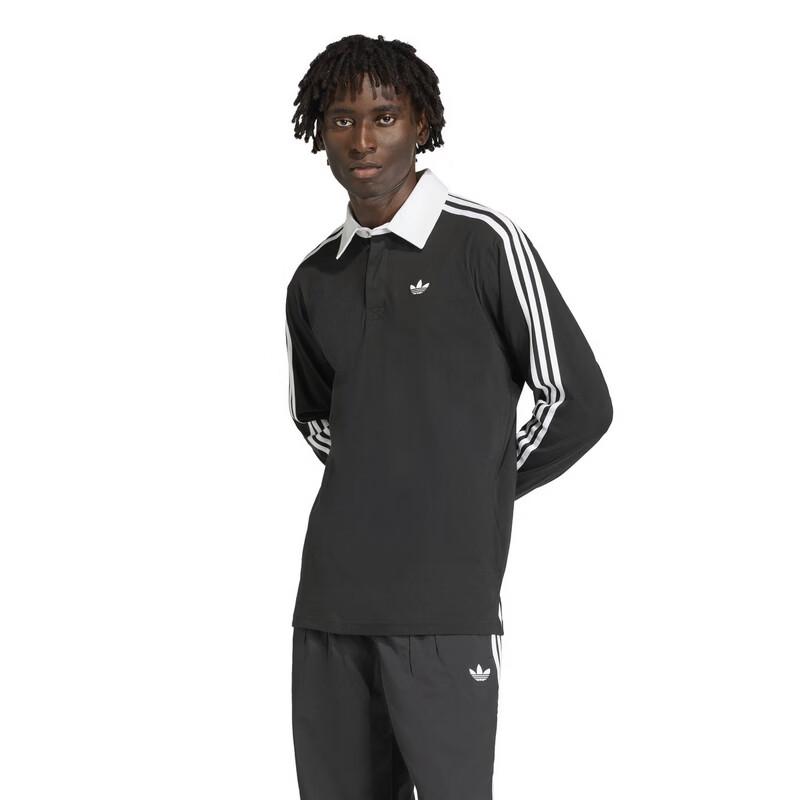 Adidas Originals Men s 3-Stripes Long Sleeve Polo Shirt KE3576 A/L